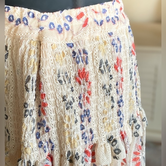 V CRISTINA Vintage Lace Maxi Skirt Lined High Waist Floral Low Rise Medium … - Picture 6 of 9